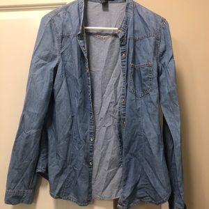 Denim button down